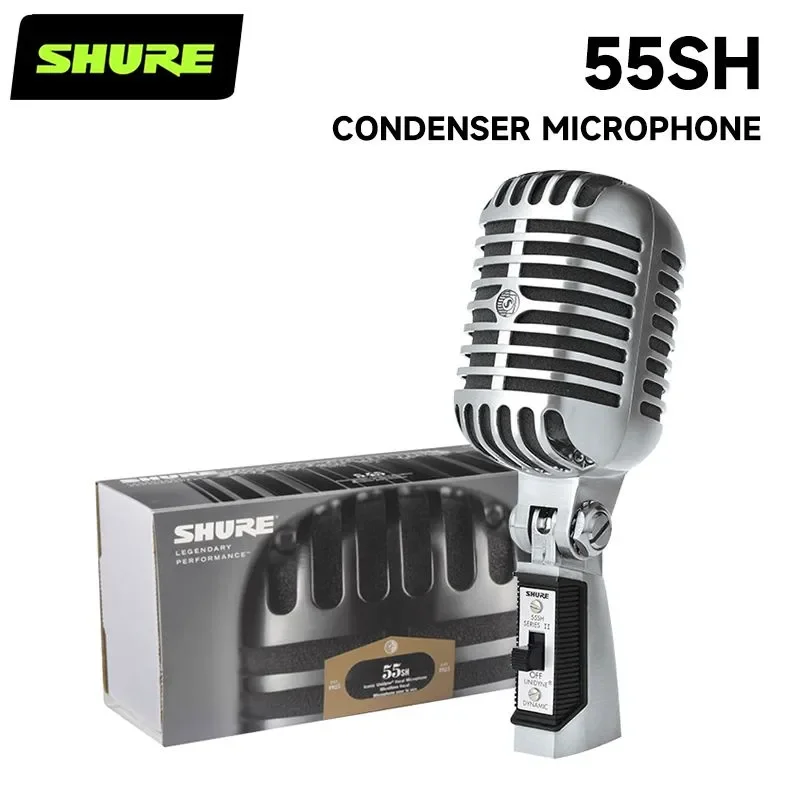 microfono-shure-55sh-in-metallo-vintage-simulazione-classica-microfono-dinamico-per-voce-microfono-cablato-per-registrazione-e-karaoke