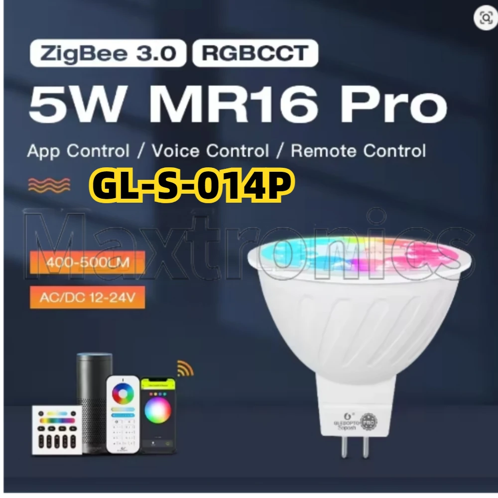 Foco LED Zigbee 3,0 Pro RGB + CCT 5W MR16 /GU10 GL-S-006P/GL-S-014P aplicación Tuya Smart Life Alexa Conbee 2,4G RF bombilla LED remota