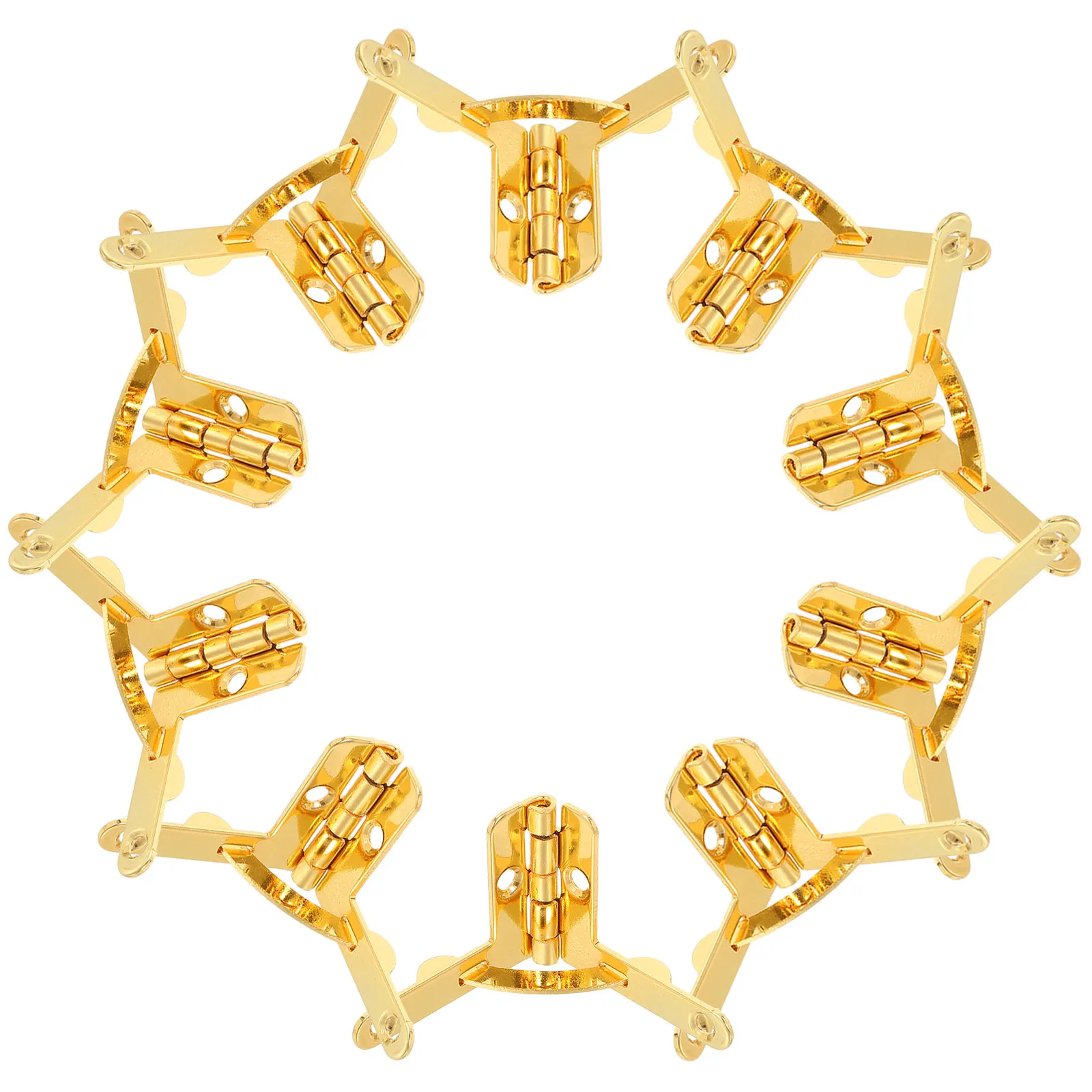 10Pcs Hinge Connectors Small Decorative Jewelry Box Hinges High Strength Metal Hardware for Wooden Box Craft Replacement