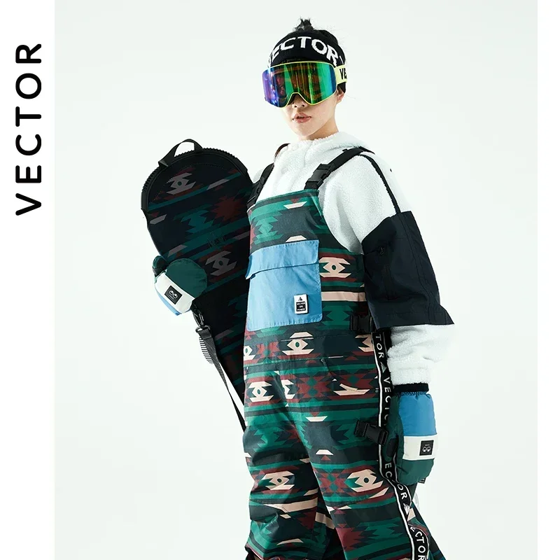 VECTOR New Style Herren- und Damen-Ski-Skijacke, Latzhose, Winter, warm, winddicht, wasserdicht, Outdoor-Sport, Snowboard