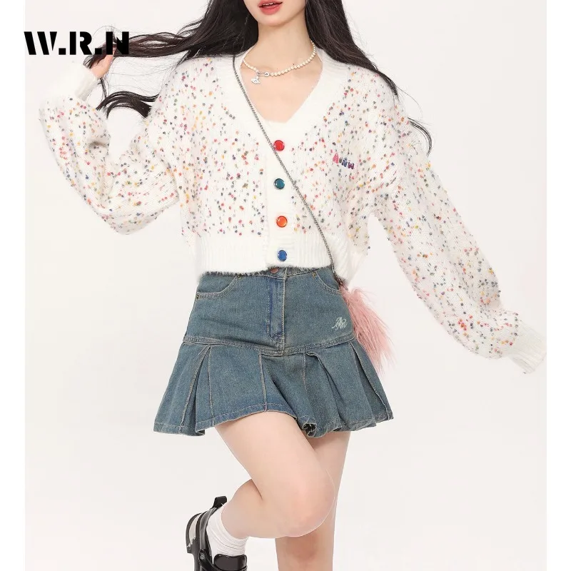 Vintage Sweater Women Plaid Love Knitwear Harajuku Oversized Print Knit Jumpers Streetwear Korean Casual Heart Pullovers Tops