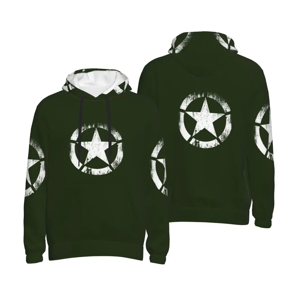 America Army Military Star Hoodies Hip Hop Pullover Autumn Winter Men Women Sweatshirts Long Sleeve Tops