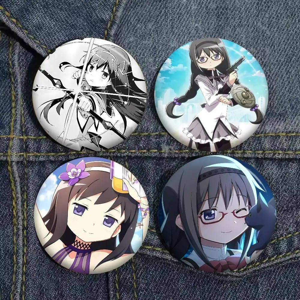 Cartoon Figure Akemi Homura Soft Button Pin Bright Printed Icon Gift For Friends Badge Collar Brooch Lapel Pin Metal