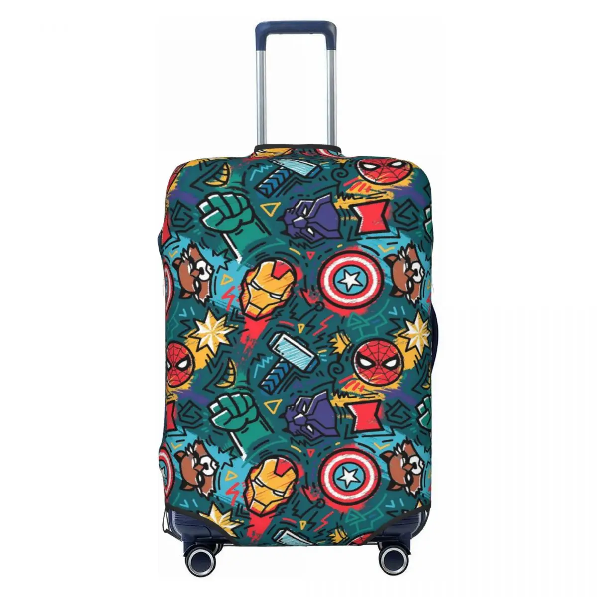 

Animated Superhero Spiderman Luggage Cover Elastic Travel Suitcase Protective Covers Suit For 18-32 inch