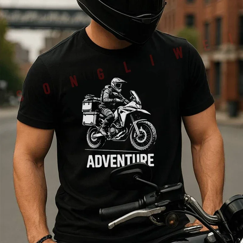 

Мужская и женская летняя хлопковая футболка Free And Uninhibited Motorcycle Adventure, повседневная базовая футболка с круглым вырезом, унисекс, топы