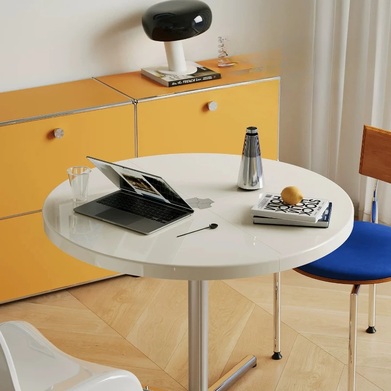 Folding round table household folding table, small apartment dining table, multi-functional table