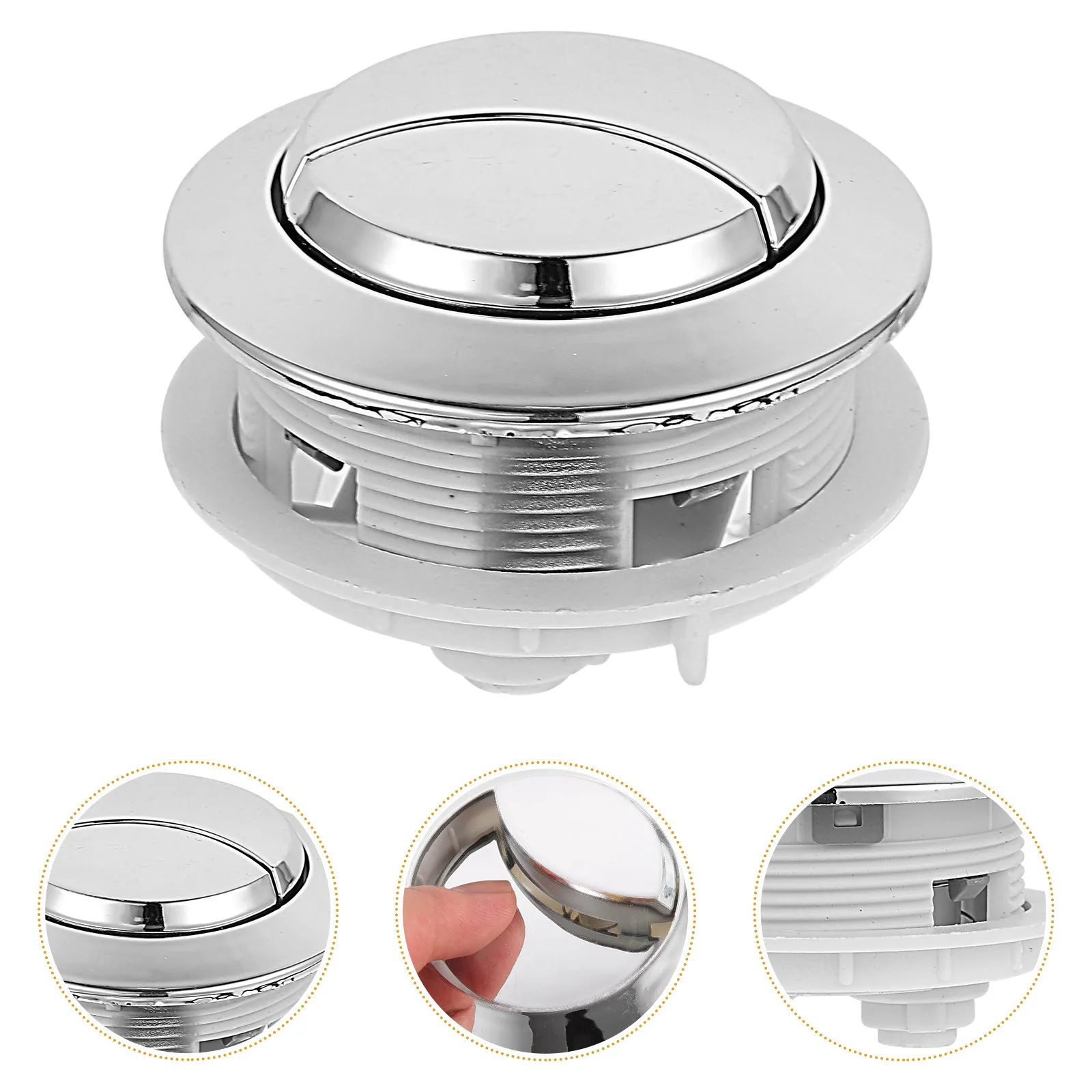 4Pcs Water Toilet Tank Button Replacement Universal Flush Toilet Push Buttons Rustproof Convenient for Bathroom