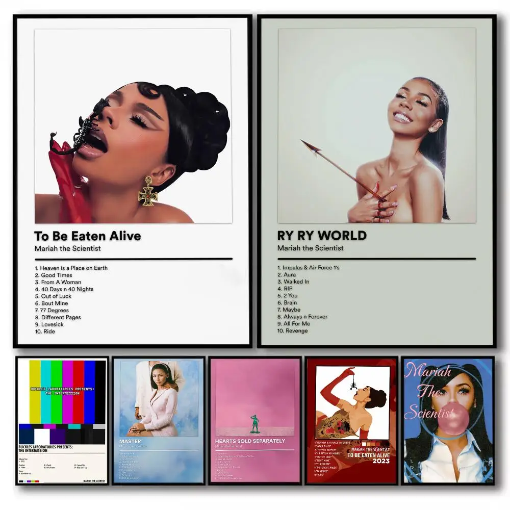 Pop M-Mariah The Scientist Album Poster PP Wall Decor Posters Celebrity Music Art Prints Bedroom Office Gift
