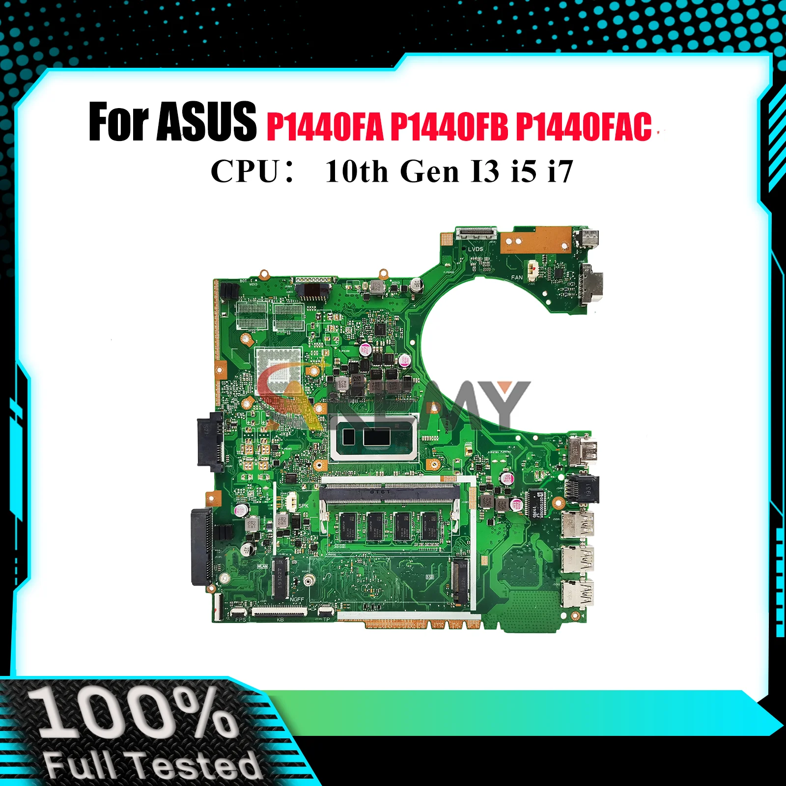 

P1440FA Материнская плата для ноутбука ASUS ProArt P1440F P1440FA P1440FAC P1440FB Материнская плата с 10-го поколения I3 i5 i7 100% тестирование OK stk