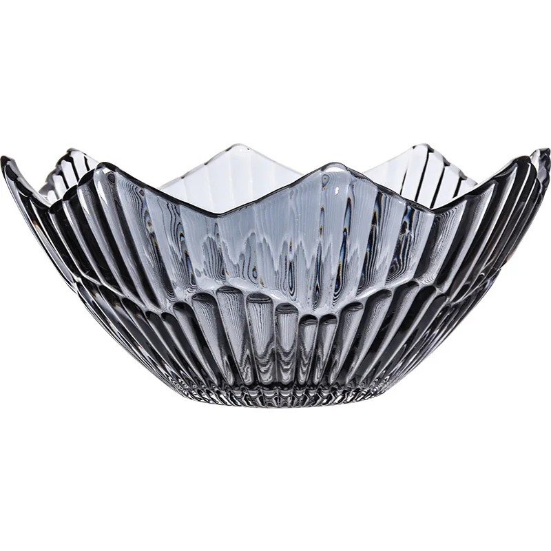 Eight-Star Glass Transparent Fruit Plate Snack Bowl Home Living Room Coffee Table Modern Creative Decoration Kitchen Tableware