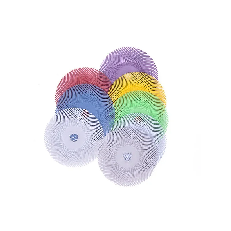3 Inch Radial Bristle Discs 10 Pcs with 1 Mandrel Adapter, Abrasive Brush Wheel for Deburring & Surface Prep