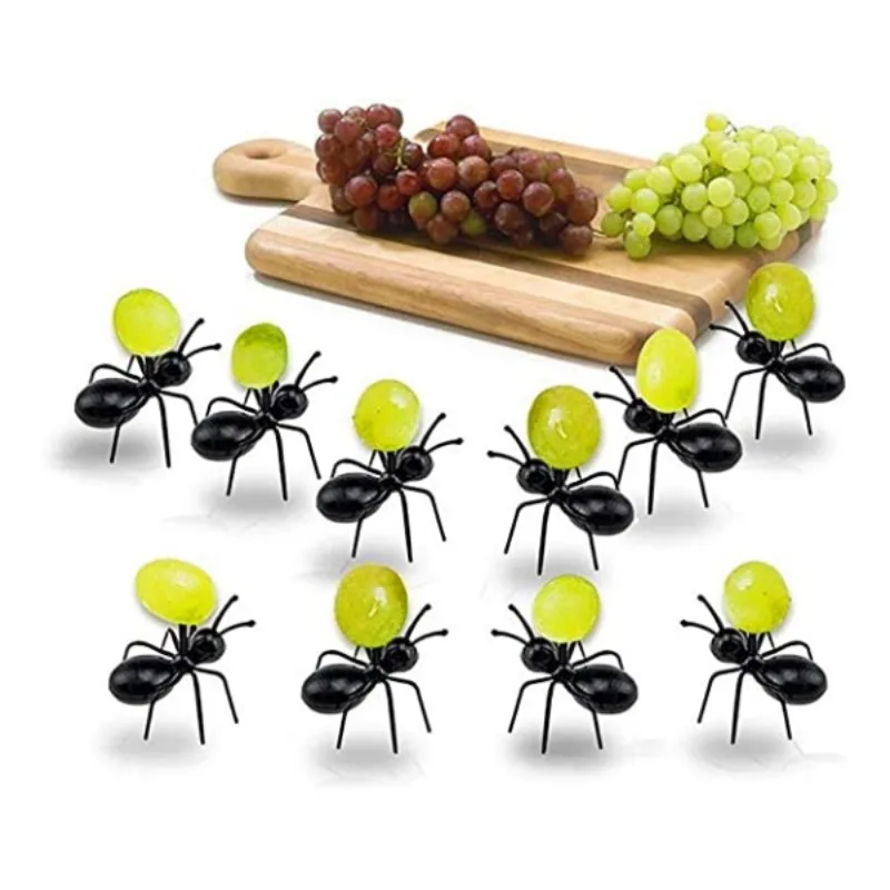 New 36/24/12PCS Lunchbox Bento Accessories Kids Mini Ant Fruit Forks Lunch Box Dessert Reusable Food Picks Appetizer Toothpicks