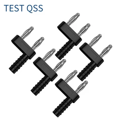 QSS 5PCS 4MM Banana Plug Connector Short Circuit Plug Jumper 2 Revolution 1 Mother Spacing 14MM Short Connector Socket Q.20003