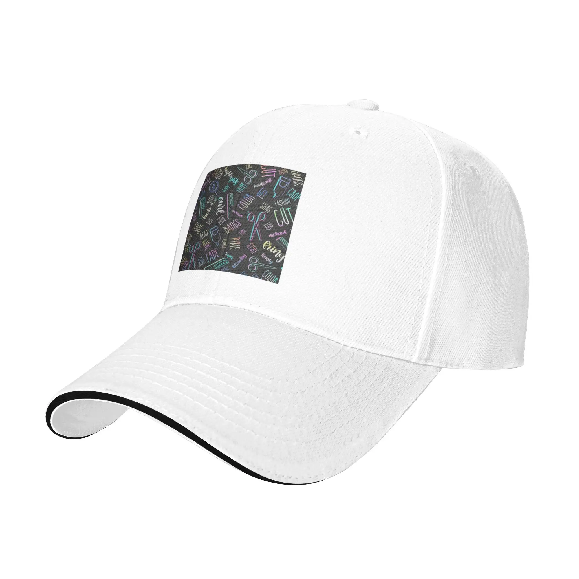 Salon Hair Dressing Tool Pattern Cap Casual Baseball Caps Adjustable Hat Hip Hop Summer Unisex Baseball Hats Customizable