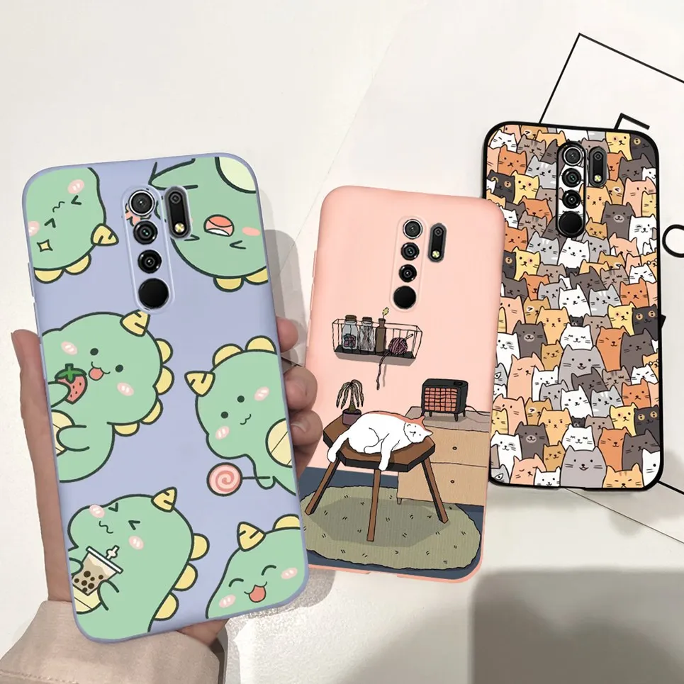 For Xiaomi Redmi 9 Case Cute Cartoon Child\'s Cover TPU Phone Case For Xiomi Redmi 9 Redmi9 Soft Case Matte Soft Silicone Coque