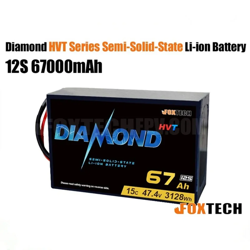 Diamond HVT Low Temperature 12S 67000 mAh Semi-Solid-State Li-ion Battery