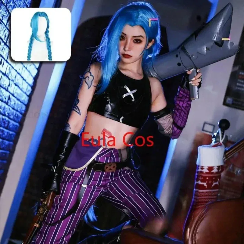

Аниме Crit Loli Jinx Косплей Arcane Костюм Парик Униформа Сексуальная Одежда Хэллоуин Карнавальные Костюмы Одежда для Женщин Девочек
