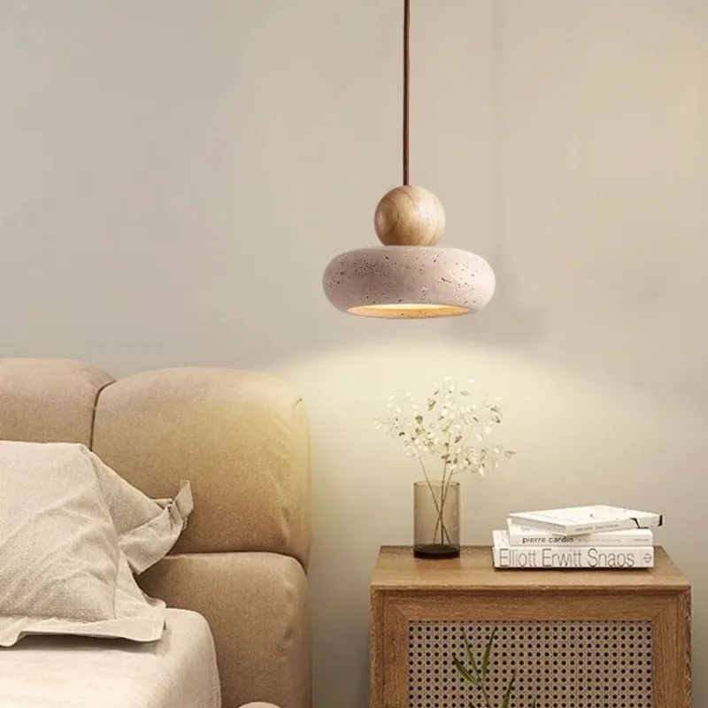 Simple Nordic Style Bedside Pendant Lights Wooden Living Room Indoor Lighting Lamp Creative Multifunctional Room Decoration