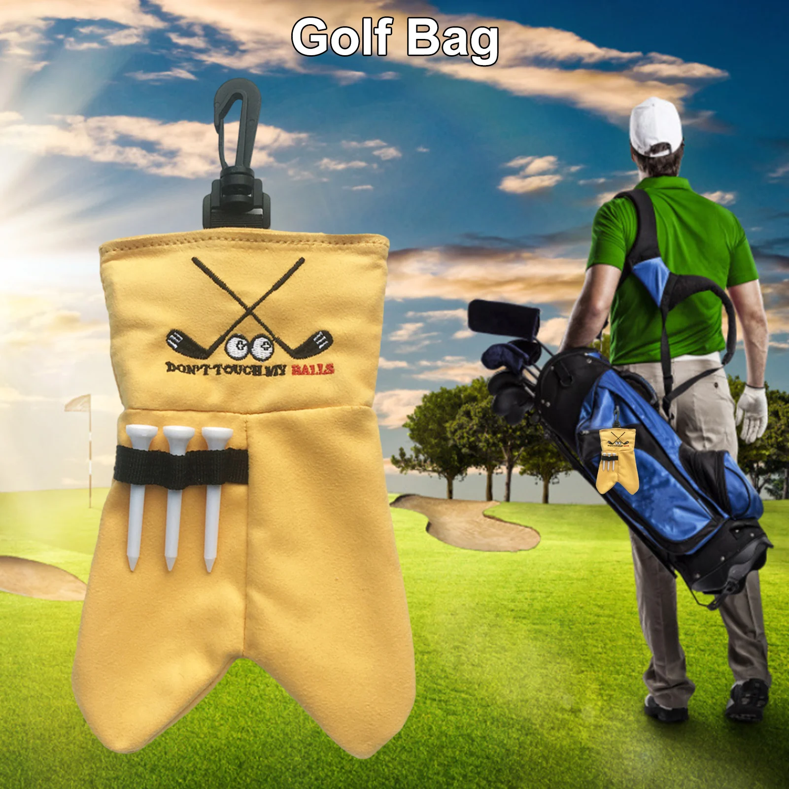 Innovative Golf Ball Bag Pouch Funny Golf Accessories Sacks Portable Golf Pockets Gag Gift For Boyfriend Golf Accessories