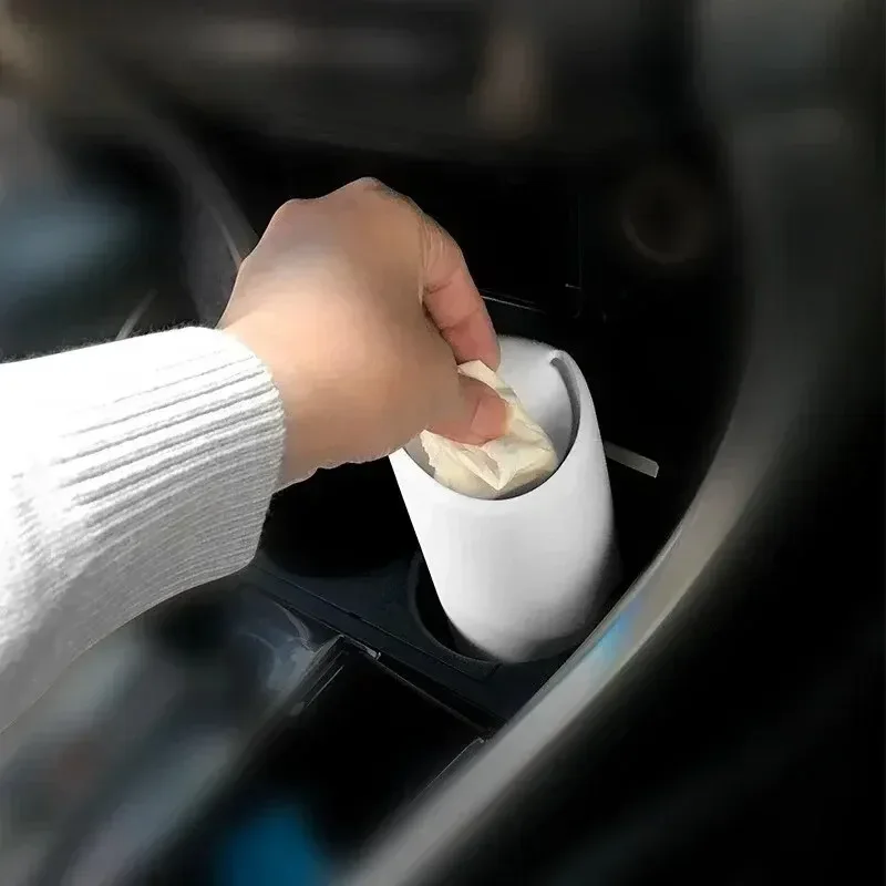 Bote de basura para coche, estuche protector de silicona para polvo, contenedor de goma, organizador automático, caja de almacenamiento, accesorios Bo