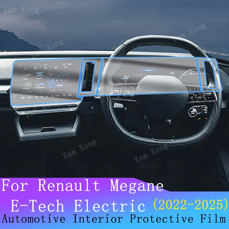 For Renault Megane E-Tech Electric Fe Car interior Speedometer Transparent Film Navigation Protection Sticker screen Accessories