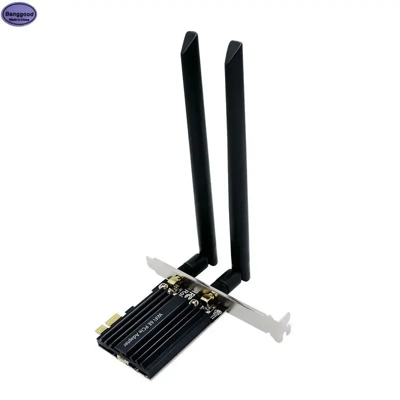 New AX5400 5400Mbps Tri-Band WiFi 6E PCIe NIC Card Intel AX210 Wireless WiFi 6 Adapter 2.4G/5G/6Ghz 802.11AX Bluetooth 5.2