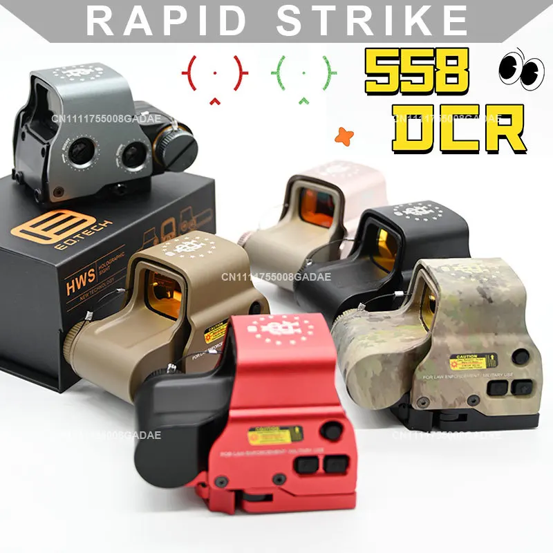 

Tactical 558 DCR Holographic Red Dot Sight HWS EXPS3 Hunting Optic Riflescope G33/G43/G45 Flip Magnifier for 20mm Picatinny Rail