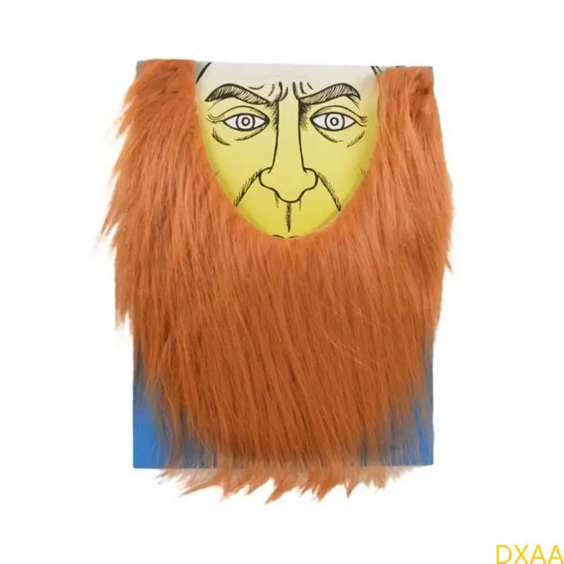 DXAA Faux Beards Mustaches Halloween Patricks Day Beard Funny Faux Beard Costume Props