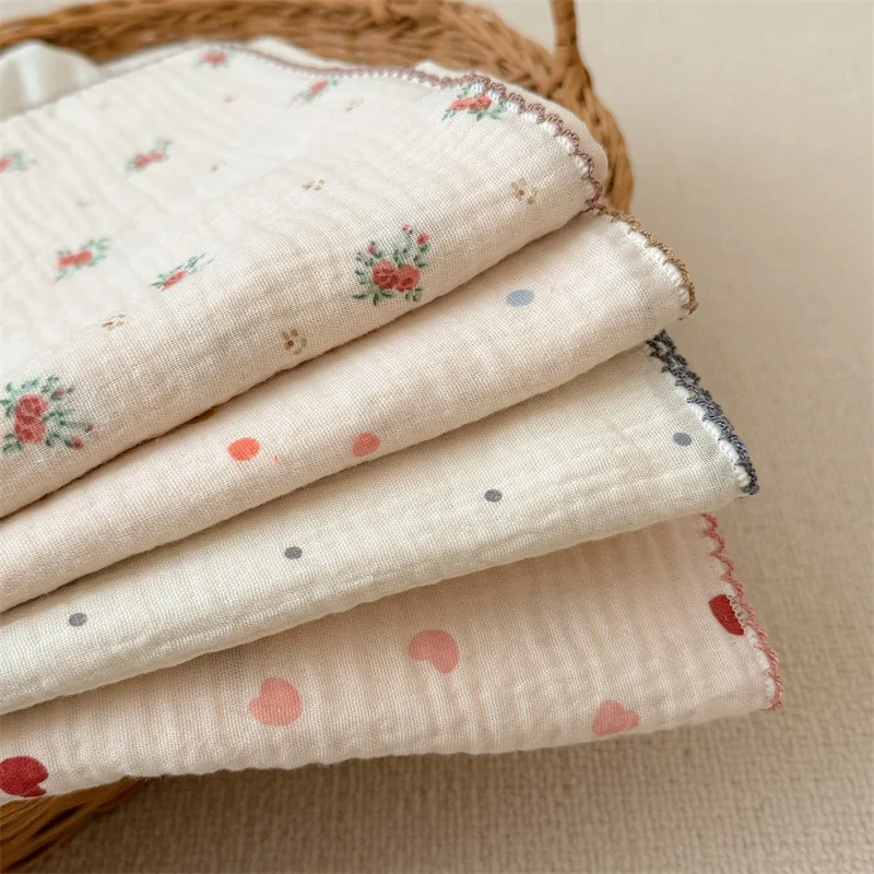 Newborn Baby Blanket For Boys Girls Muslin Baby Swaddle Wrap Floral Infant Receiving Blanket Bedding Crib Quilt Baby Stuff 100cm