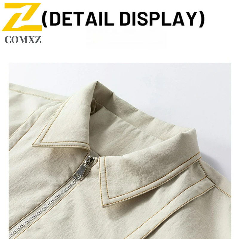 High Quality 2025 New Jacket Men's Brand Harajuku Style Solid Color Windproof Lapel Jackets Street Clothing Retro Loose Overcoat