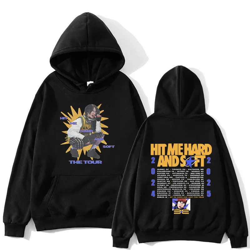 Hit Me Hard and Soft 2024-2025 Tour Merch Hoodies Men Women Fashion Hip Hop Oversized Sweatshirt Long Sleeve Pullovers Fans Gift