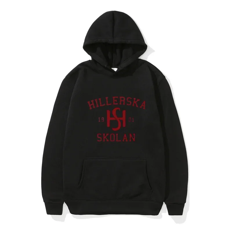 Jóvenes Royals Hillerska Skolan Sudadera con capucha Hillerska Skolan Sudadera con capucha unisex Sudaderas con capucha gráficas J