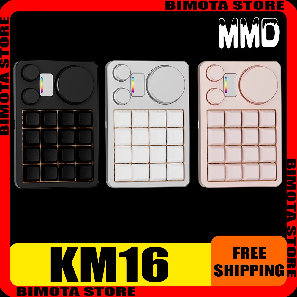 

MMD KM16 Keyboard Aluminum Alloy Multifunctional Knob Customized Mechanical keyboard Gasket Custom For Designer PS PR AI Office