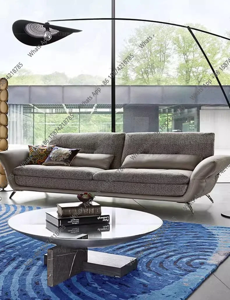 C Italian Light Luxury Home Improvement Furniture/household Stainless Steel Special-shaped Glass Marble Creative Coffee Table