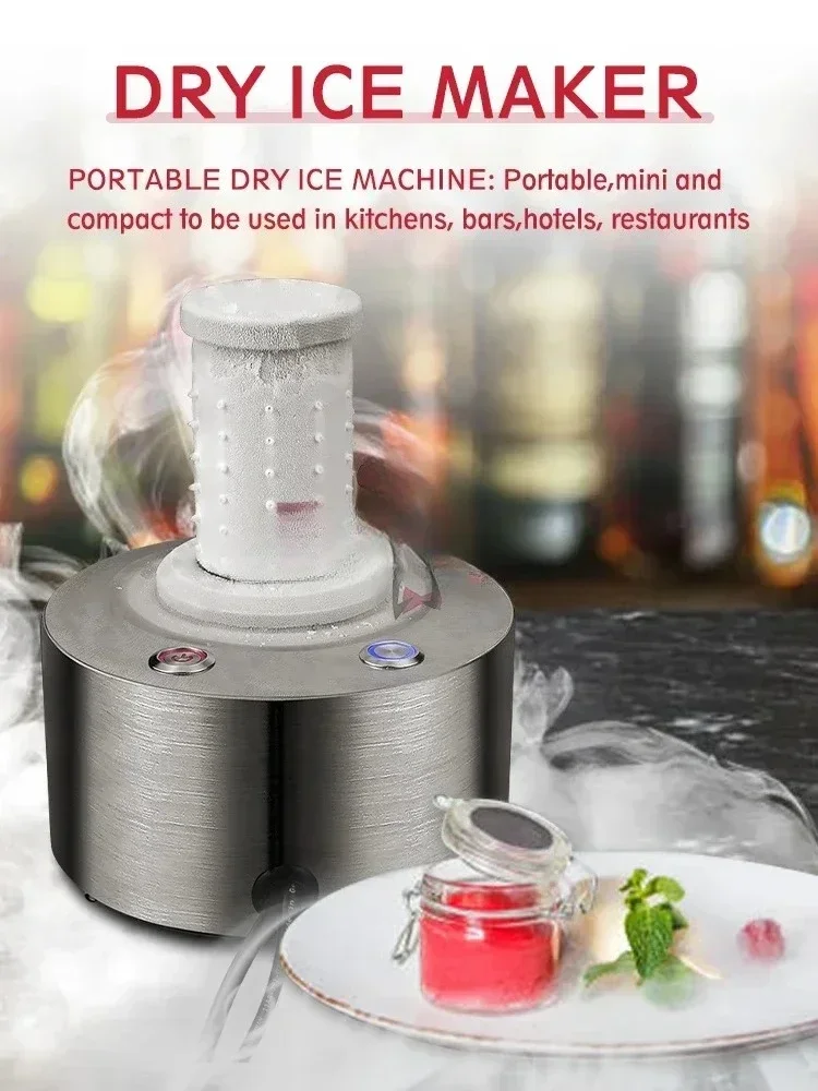 Dry Ice Maker 1 Pcs 86s/18s Fast   Make Machine   with 2 Size 1.8lbs Co2 Get 0.41lbs Dry Ice for Kitchen Bar