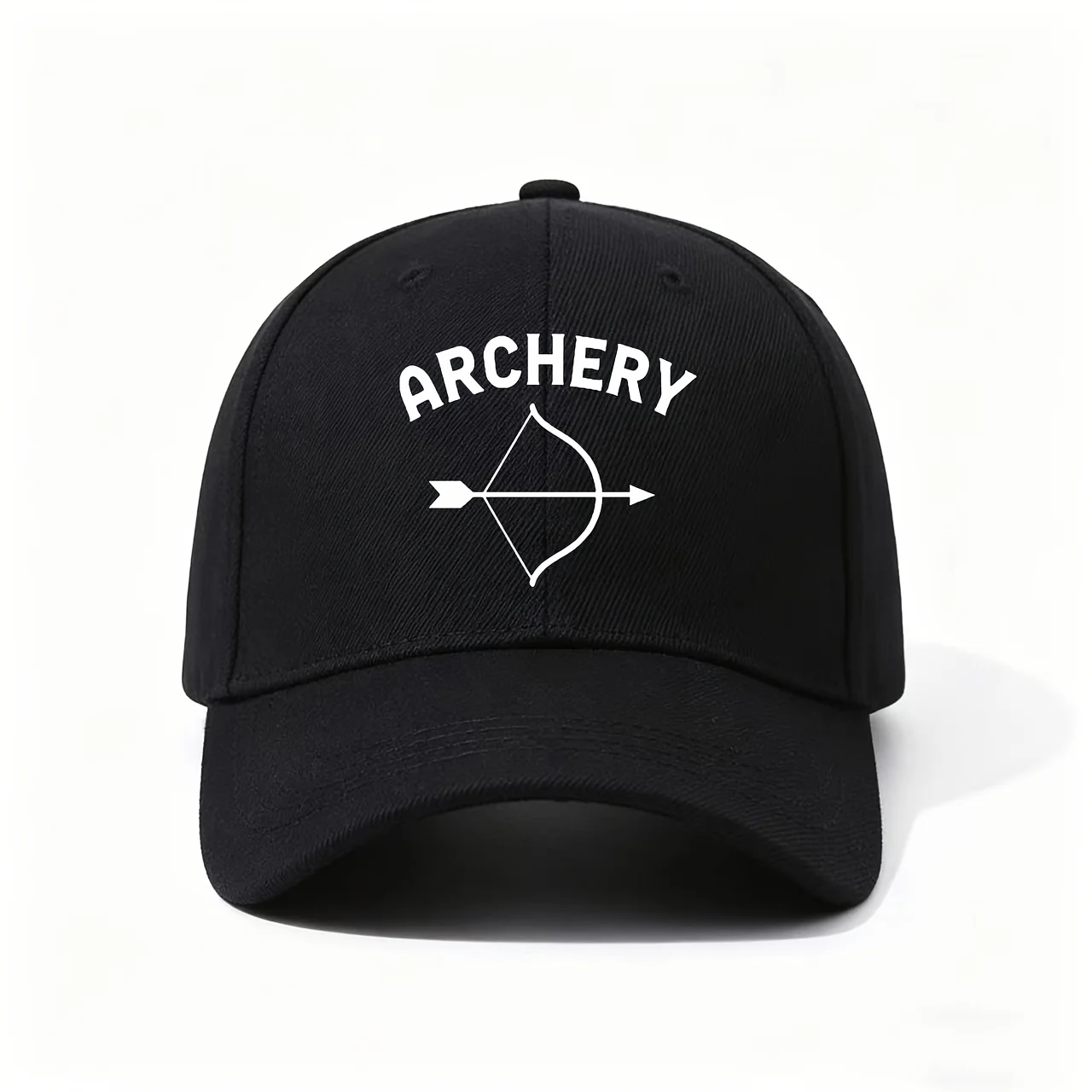 Baseball Cap, Showcasing ARCHERY Text with a Bow And Arrow Graphic, Constructed from Breathable Fabric with Structured Brim, Ide