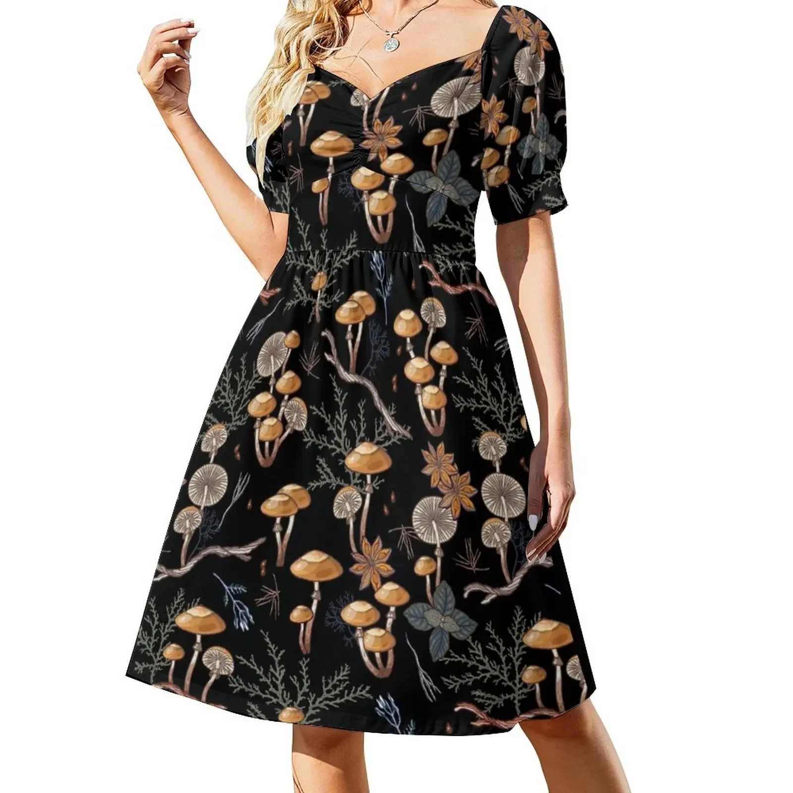 

sheathed woodtuft forest Short-Sleeved Dress women's summer jumpsuit dress for woman dresses summer Dress