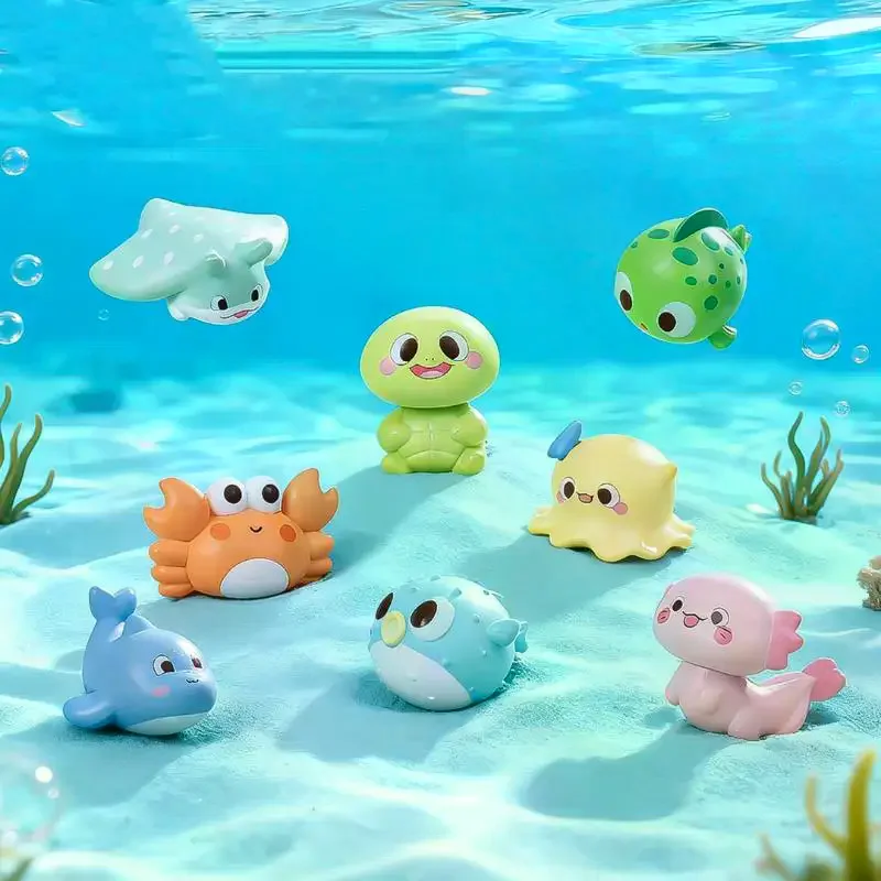 5/10Pcs Cute Mini Sea Animals Statue Aquarium Home Desktop Micro Landscape Resin Fish Tank Aquarium Decoration Accessories