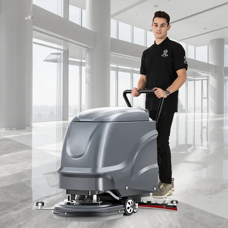 

Self Propelled Battery Floor Scrubber Washing Machine Hotel Garage Marble Sweeper Cleaning