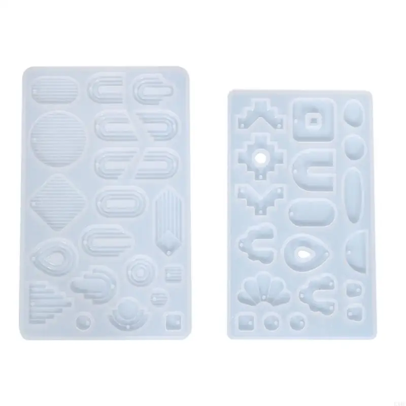 

R3MC Shiny Glossy Stripe Earring Molds Resin Silicone Mold for DIY Women Girls Fashion Jewelry Epoxy Casting Mold