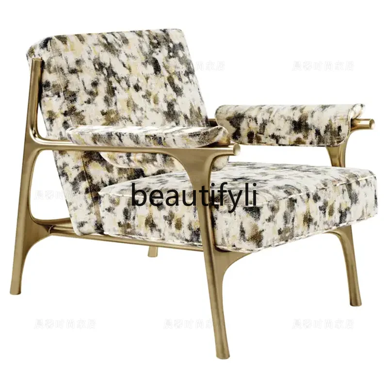 

Light luxury high-end living room bedroom sofa chair balcony leisure chair hotel cafe