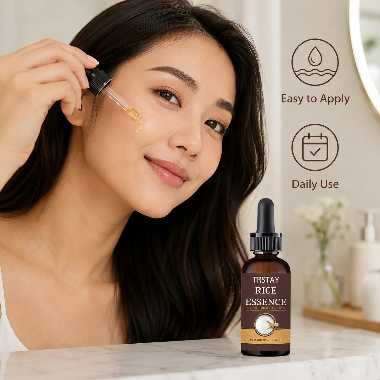 Light Watery Texture Moisturizing Serum Gentle On Skin Keep Constant Hydrating Feeling All Day