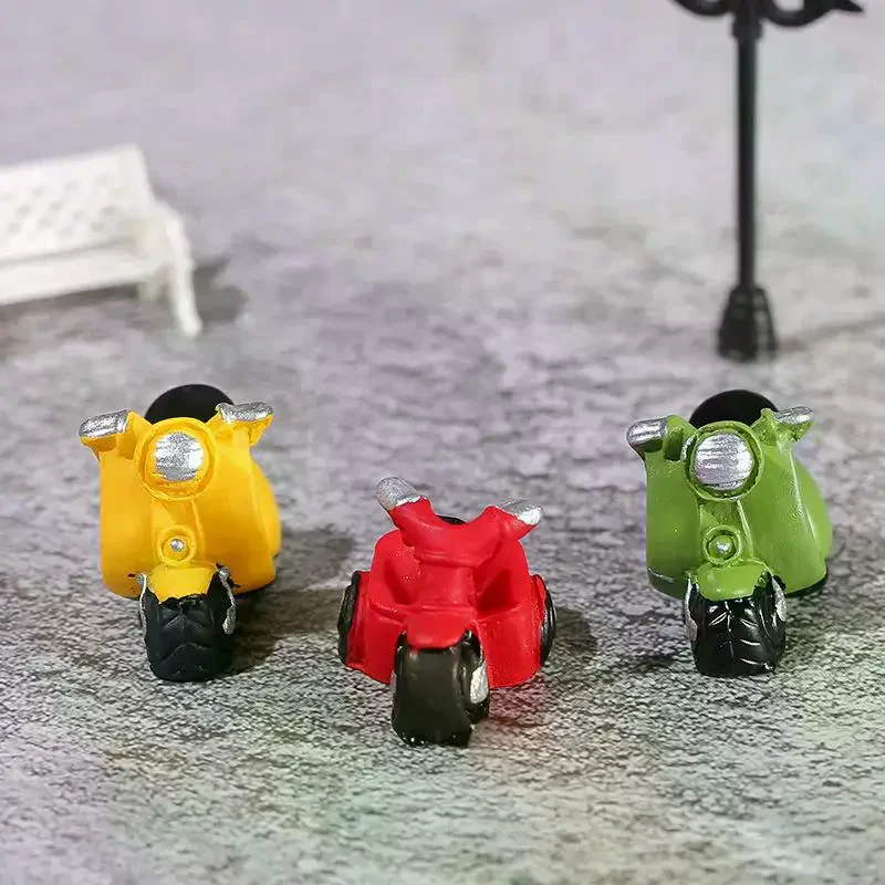 Miniature Motorcycle Toy Miniatura Garden DIY Decoration Mini Resin Craft Ornaments
