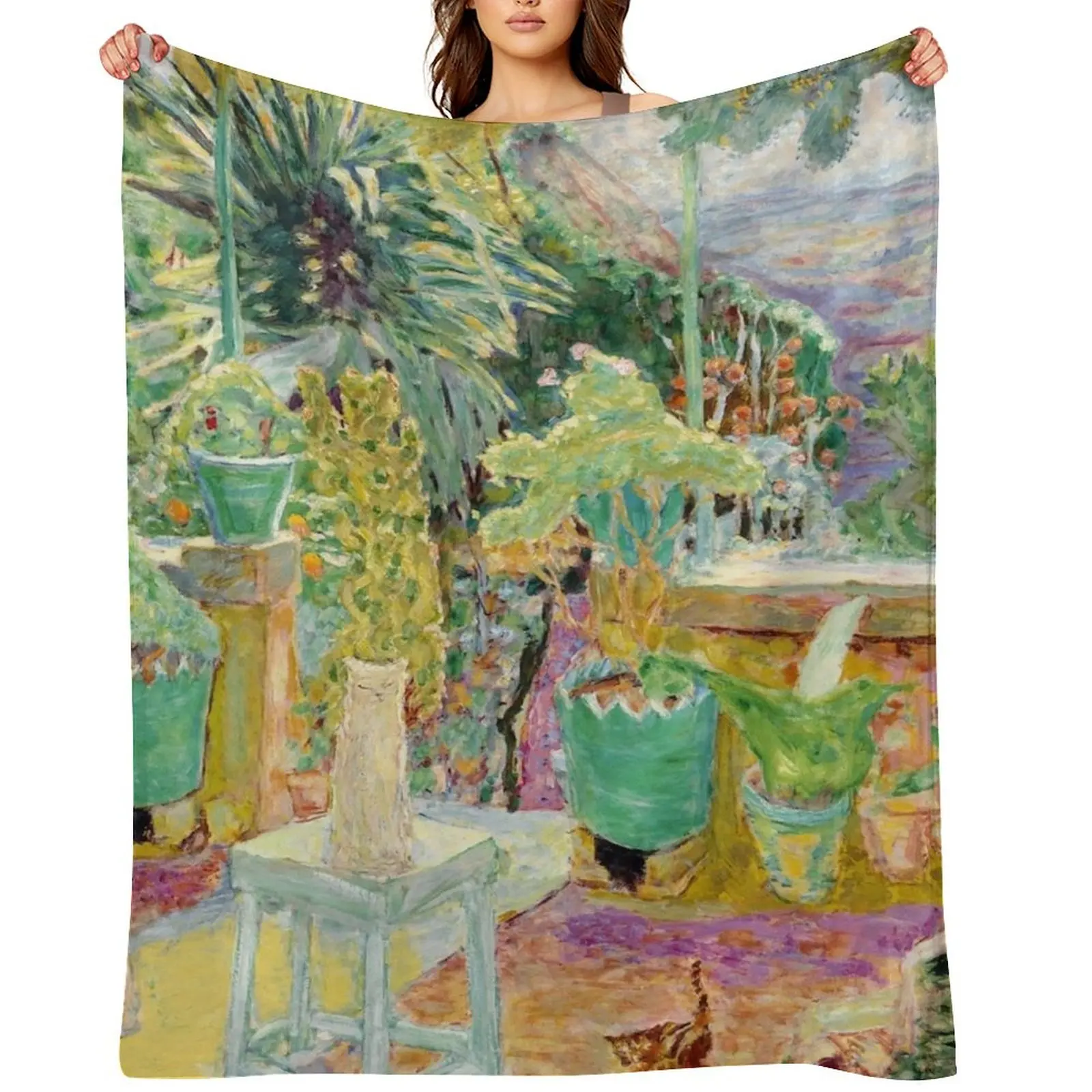 

Pierre Bonnard - La Terrase de Grasse - French Painter Throw Blanket bed plaid For Sofa Thin Flannel Blankets
