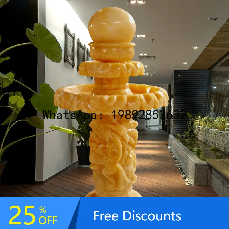 Floor-standing Water Fountain Indoor Ornament Stone Craft Home Modern Chinese Feng Shui Ball