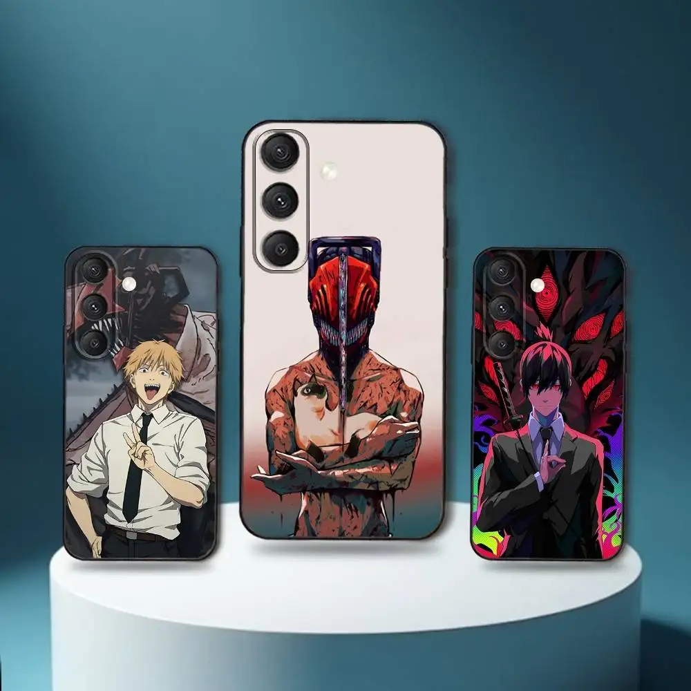 

Anime C-Chainsaw Man Phone Case For Samsung S25,S24,S23,S22,S21,S20,S10,Ultra,Plus,Lite,FE,Soft Silicone Black Cover