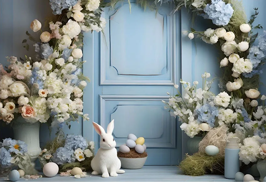 Mehofond Photography Background Spring Easter Bunny Eggs Flowers Kids Birthday Cake Smash Portrait Decor Backdrop Photo Studio