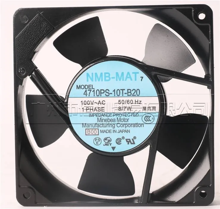 

Authentic Maybella 4710PS-12T-B20 115V 8/7W 12CM 120 * 120 * 25MM Metal Frame AC Fan