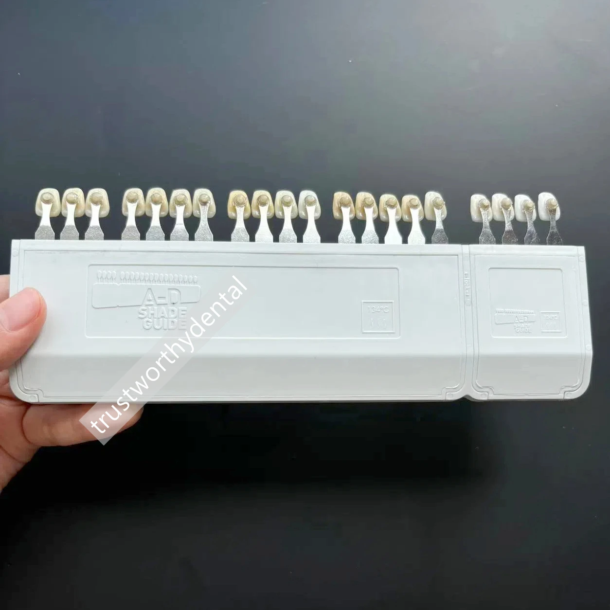 Dental A–D Shade Guide with Bleach Shades Detachable Bleach Chart 16 Basic Shade 4 Bleach Shade Teeth Whitening Based Vita