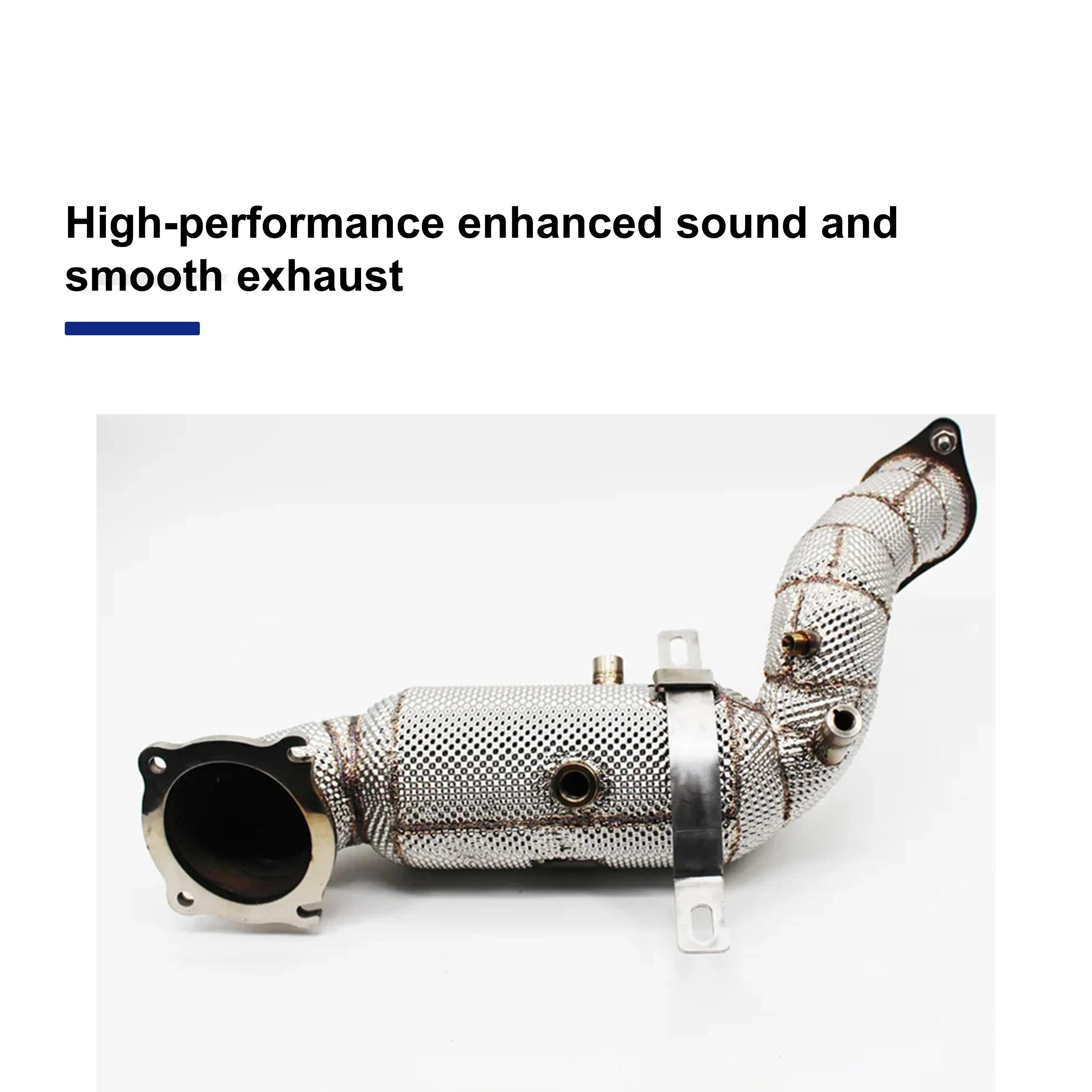 ACE Auto Auspuffteile für Maserati Ghibli 2.0T SUS304 Sport-Downpipe mit Hitzeschild Freifluss-Auspuffrohr mit Katalysator – Detail 8